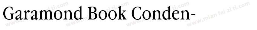 Garamond Book Conden字体转换